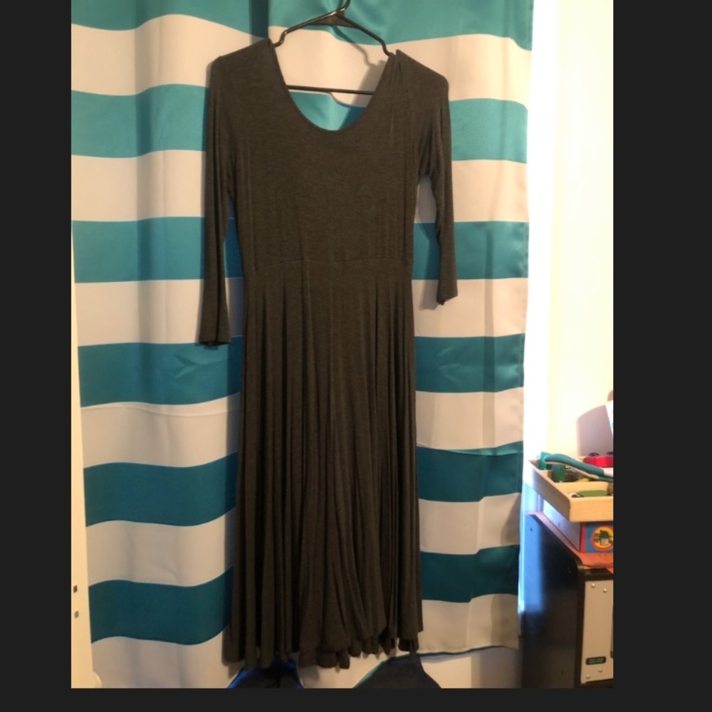 Motherhood Maternity heather gray baby doll dress